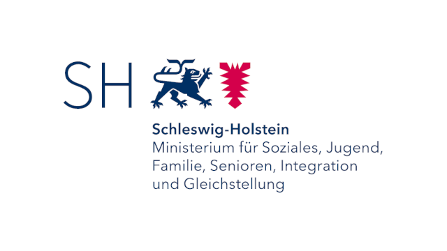 Logo des Ministeriums für Soziales, Jugend, Familie, Senioren, Integration und Gleichstellung des Bundeslandes Schleswig-Holstein.